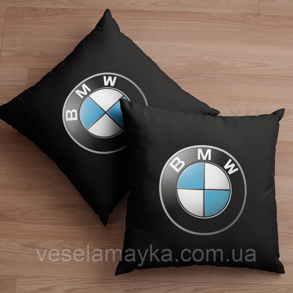 

Подушка BMW logo (БМВ), Черный