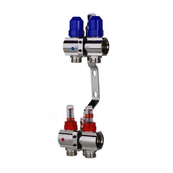

Коллекторный блок с расходомерами KOER KR.1110-02 - 1”x2 WAYS (на 2 выхода)