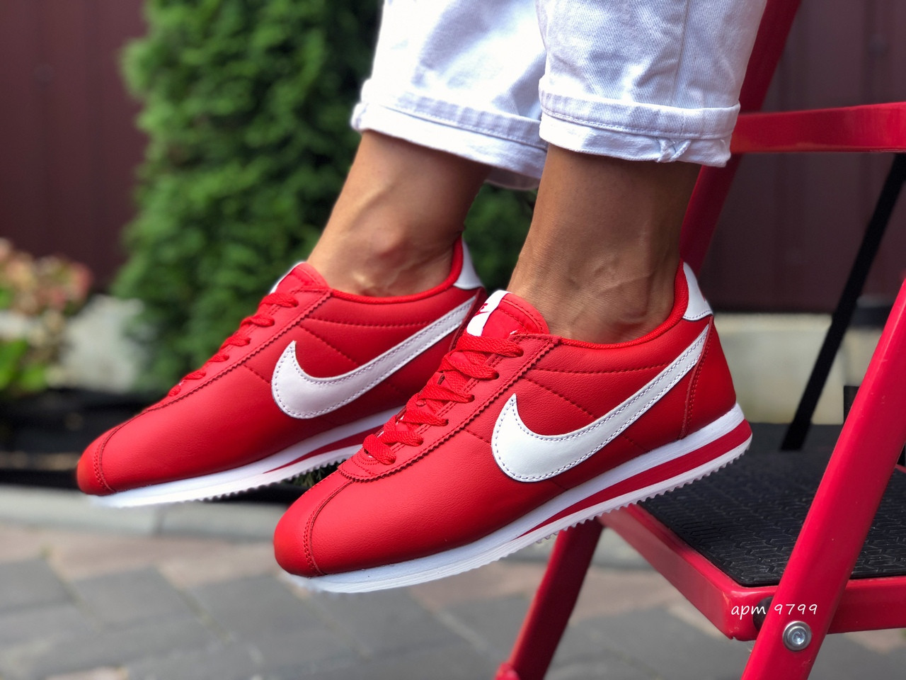 

Женские кроссовки Nike Cortez (реплика), красные (9799) 40