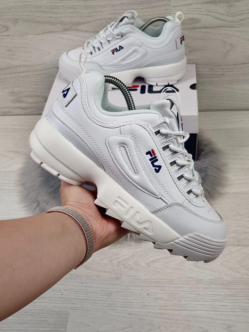 

Женские кроссовки Fila Disruptor 2 (реплика), белые (9851) 38
