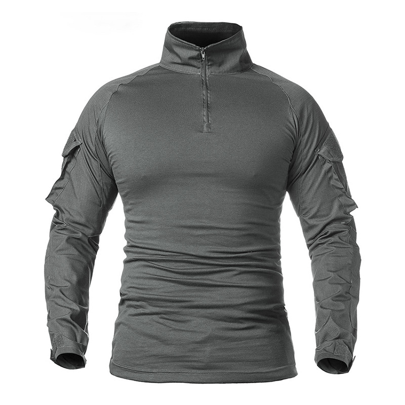 

Тактическая рубашка Lesko A655 Gray 3XL (40 р.) мужская милитари с длинным рукавом камуфляж армейская, Серый