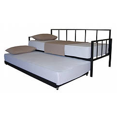 Диван - ліжко металеве "Грета" Melbi, колір на вибір 90х200, 2, Чорний