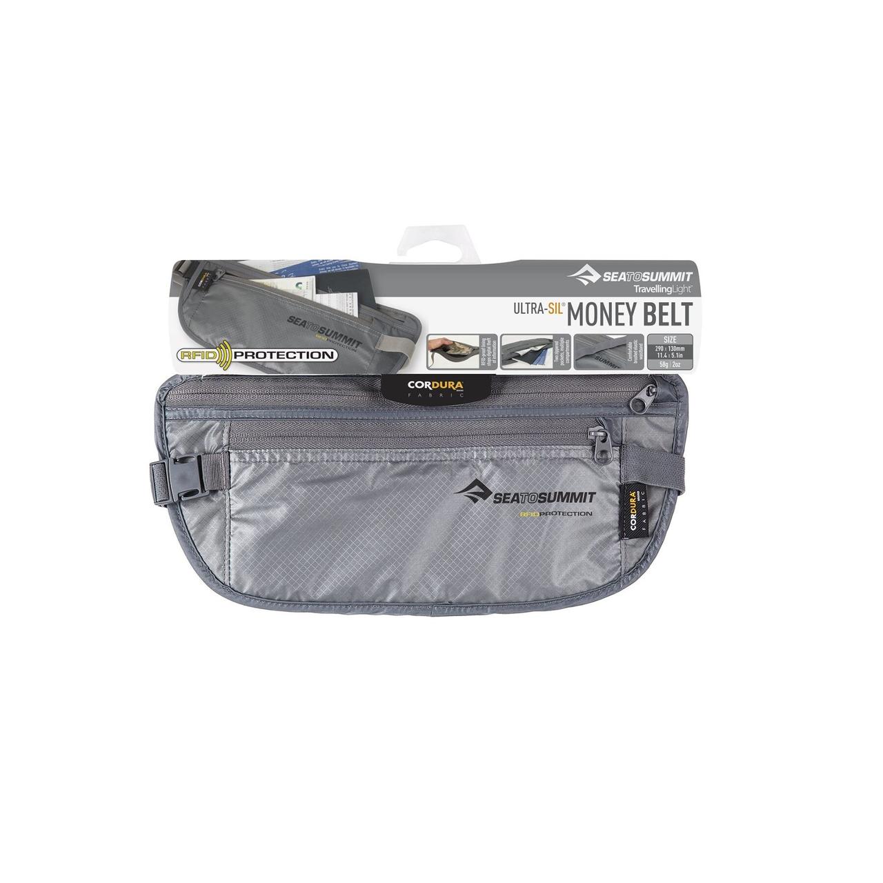 

Кошелек нательный Sea To Summit Money Belt RFID Grey, 27 х 12 х 1,3 см (STS ATLMBRFID)