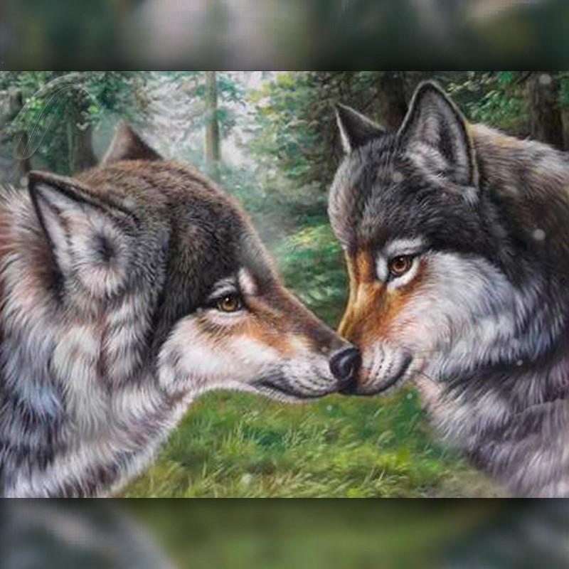 

Алмазная мозаика Волчья верность 30x40 TWD20035 The Wortex Diamonds Полная зашивка