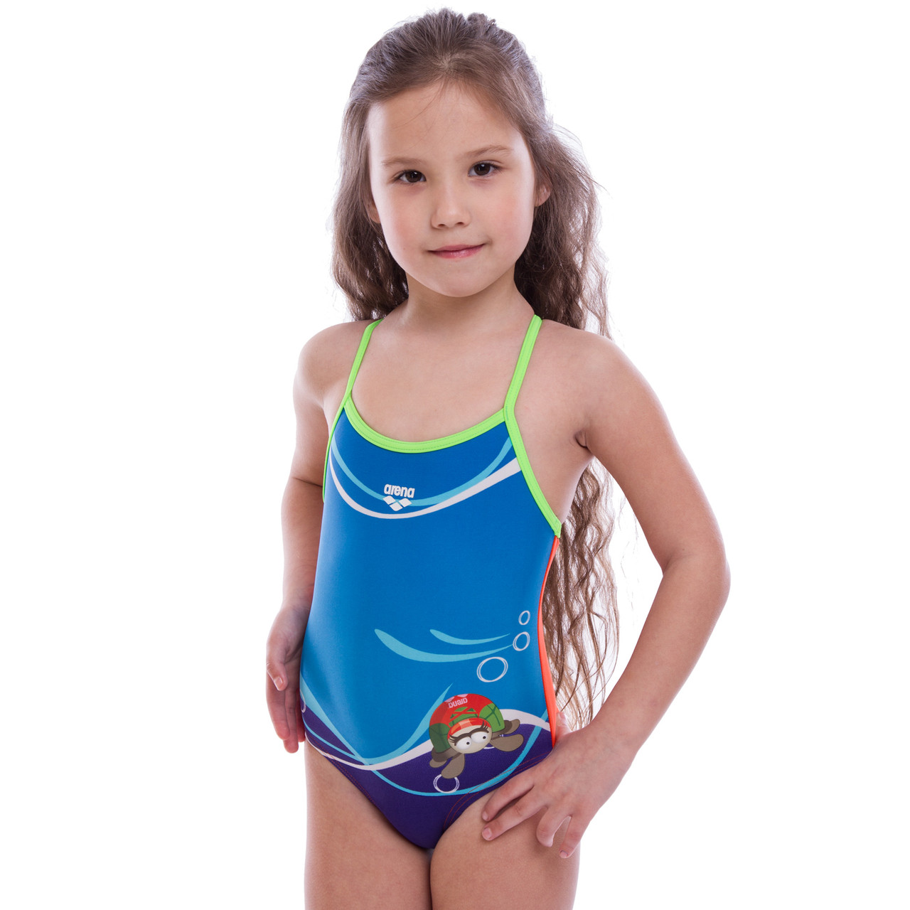 

Купальник для плавания слитный детский ARENA MADEUP KIDS AR-23171-33 возраст 2-5 лет синий-оранжевый