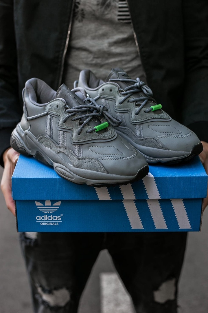 

Kроссовки женские Adidas Ozweego темно-серые, Адидас Озвиго, натуральная кожа, код IN-605 41