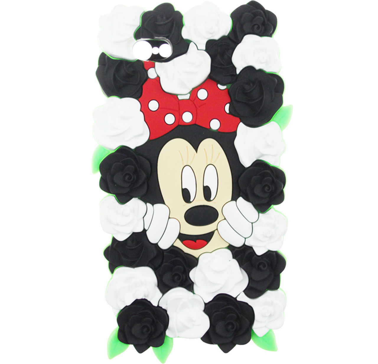 

Чехол-накладка TPU 3D Minnie Mouse case для IPhone 5 / 5s / SE White / Black, Белый;черный