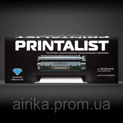 

Картридж тонерный PRINTALIST для HP CLJ CP2025/CM2320 аналог CC531A Cyan (HP-CC531A-PL)