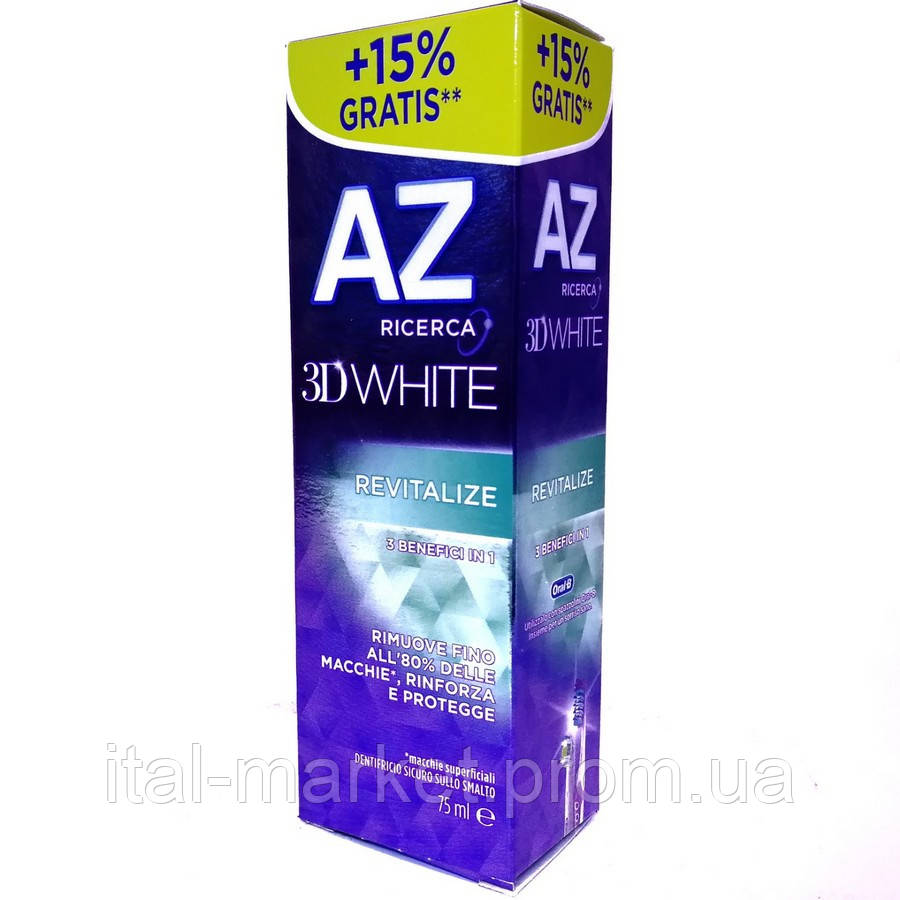 Зубная паста АЗ AZ 3D White Revitalize 75 мл, Италия