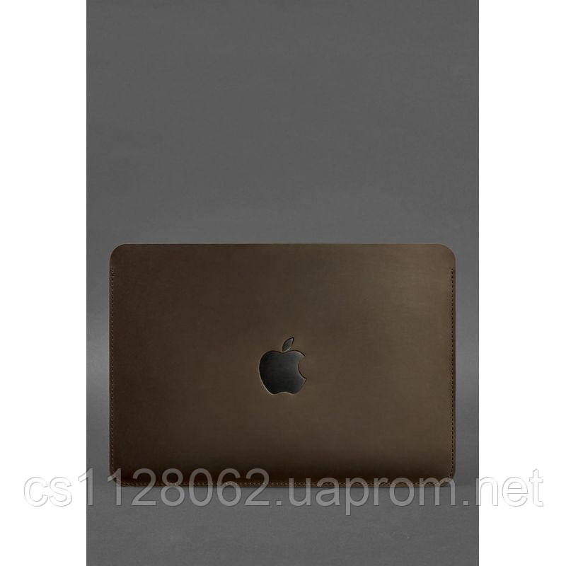 

Горизонтальный кожаный чехол для MacBook Pro 13'' Темно-коричневый