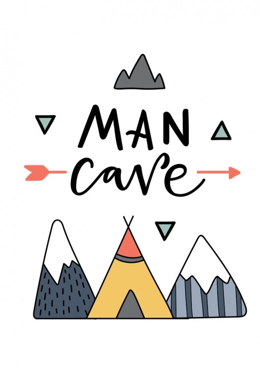 

Постер в рамке Man Cave 30х40 см