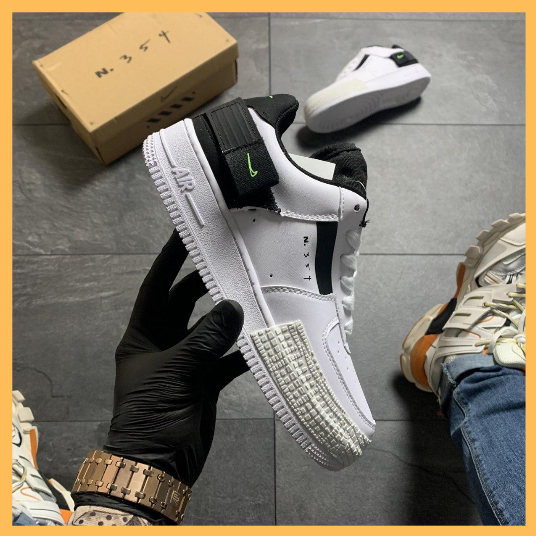 

Женские кроссовки Nike Air Force 1 Type N. 354 White Black (Белый Черный) 44