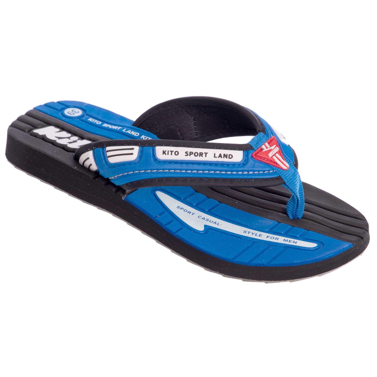 

Вьетнамки подростковые KITO KWE770-D.BLUE размер 36-39 черный-синий