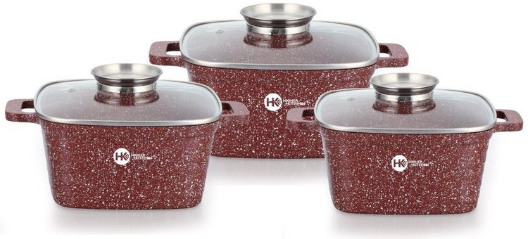 

Набор посуды HIGHER+KITCHEN HK-301 6 предметов Burgundy 300874BU, КОД: 1892678