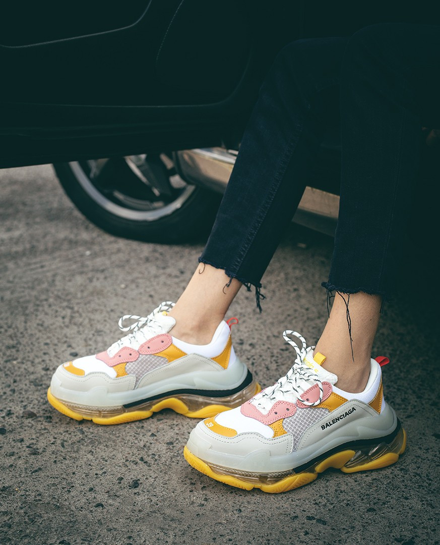 

Balenciaga Triple S Clear Sole White/Pink/Yellow