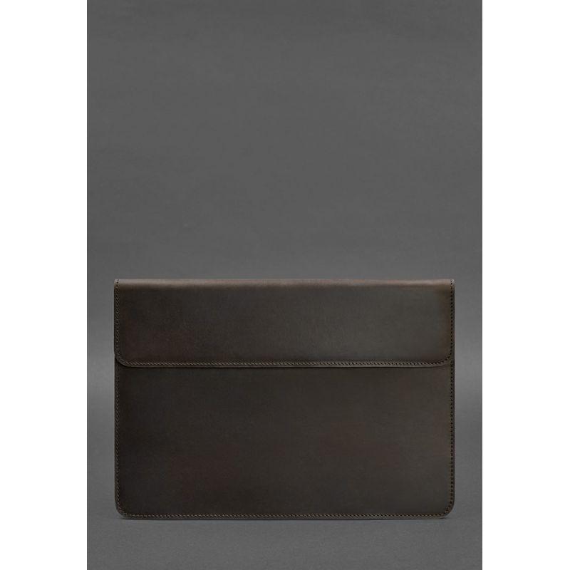 

Кожаный чехол-конверт на магнитах для MacBook Pro 13'' Темно-коричневый