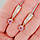 Серьги медзолото Xuping позолоченные длина 2.4см розовый цирконий с1028, фото 2