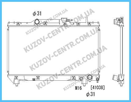 

Радиатор охлаждения двигателя TOYOTA CARINA E 1992-1997