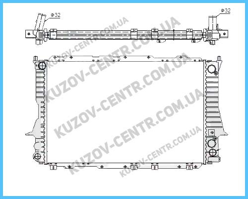 

Радиатор Ауди (Audi)DI 100 91-94/A6 94-98 (C4) производитель NISSENS