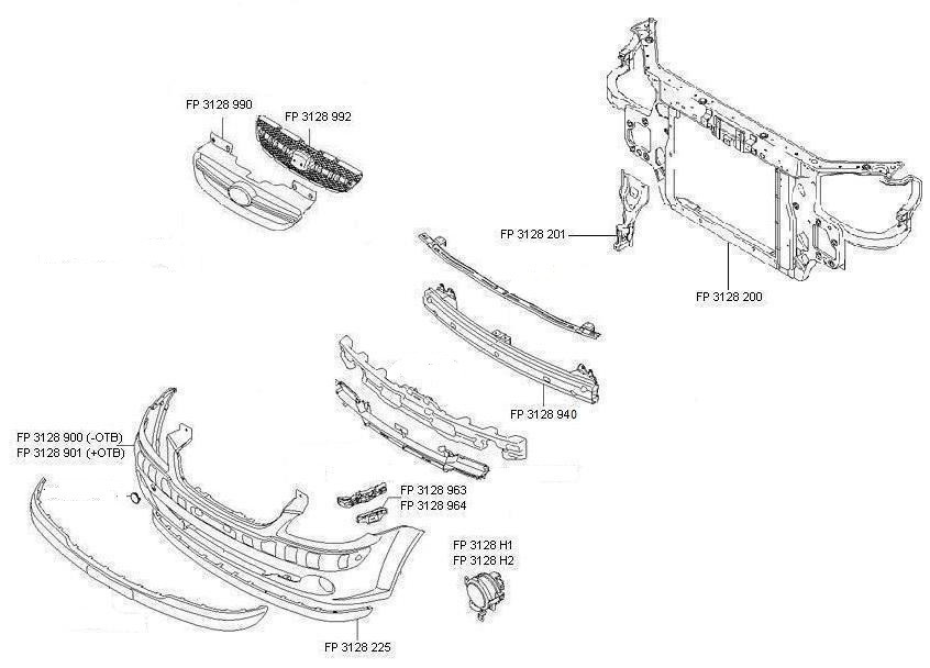 

Передняя панель Hyundai Getz 05-11 (FPS)