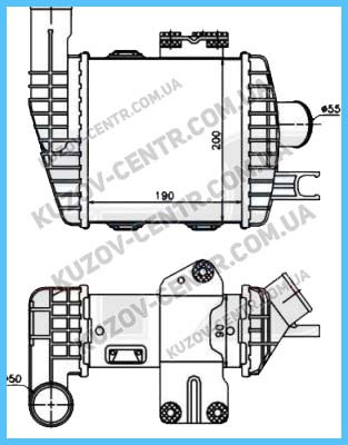 

Интеркуллер Hyundai TUCSON 04 -13 (JM) , Kia (Киа) Sportage 04 -10 (JE) производитель NRF