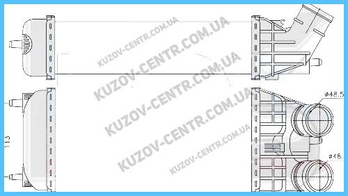 

Интеркулер Citroen C-Elysee / Peugeot 301 (AVA) FP 54 T19-X