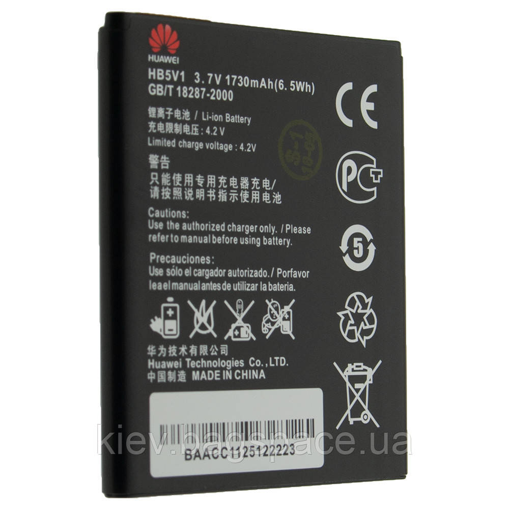 

Аккумуляторная батарея HB5V1 для Huawei Ascend Y300 Y300C Y511 U8833 T8833 W1-U00 1730 mAh 000058, КОД: 1288290