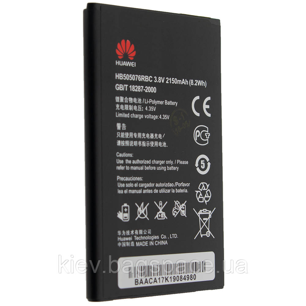 

Аккумуляторная батарея HB505076RBC для Huawei LUA-U22 G610 Y600 G606 G615 G710 G716 2150 mAh 0000, КОД: 1288294