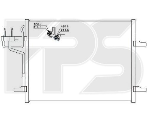 

Радиатор кондиционера FORD KUGA 08-12 (NISSENS)