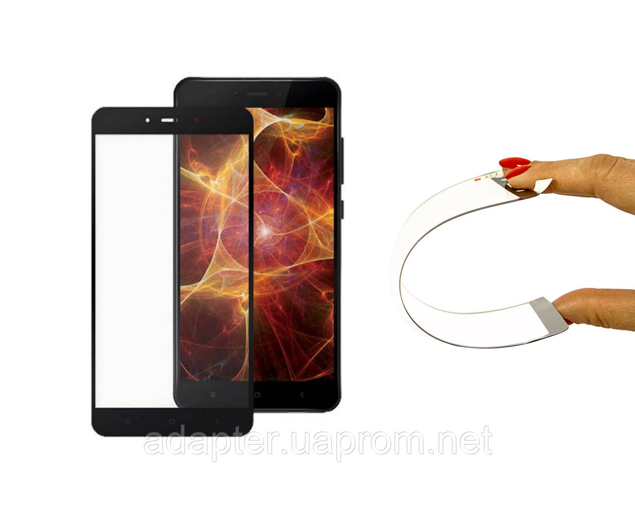 

Защитное 5D cтекло Nano Flexible GLASS ITOP для Xiaomi Redmi Note 4X Full Cover Черный