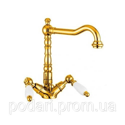 

Смеситель для раковины EMMEVI DECO CERAMICA OR121613, Золото