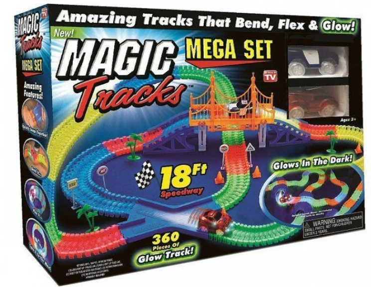 

Детский светящийся гибкий трек Magic Tracks 360 деталей