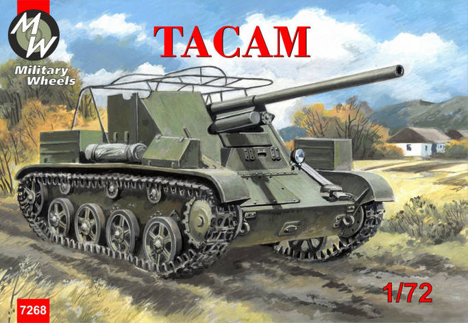 Збірна модель Румунська протитанкова САУ TACAM. 1/72 MILITARY WHEELS 7268, фото 2