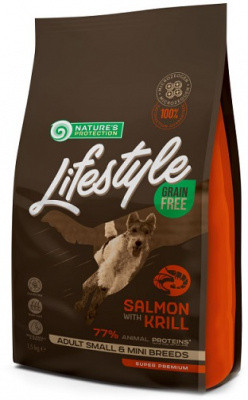 Nature's Protection Lifestyle Grain Free Adult Small and Mini Salmon & Krill Беззерновой корм для мелких пород