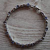 Срібний жіночий браслет з синіми фіанітами, 185мм, фото 3