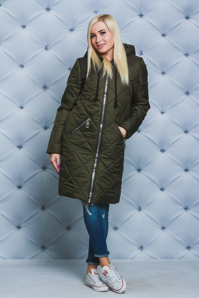 

Зимнее женское плащевое пальто на силиконе Размеры: 42, 44, 46, если 48-50, 52-54, 56-58 плюс 80, Хаки