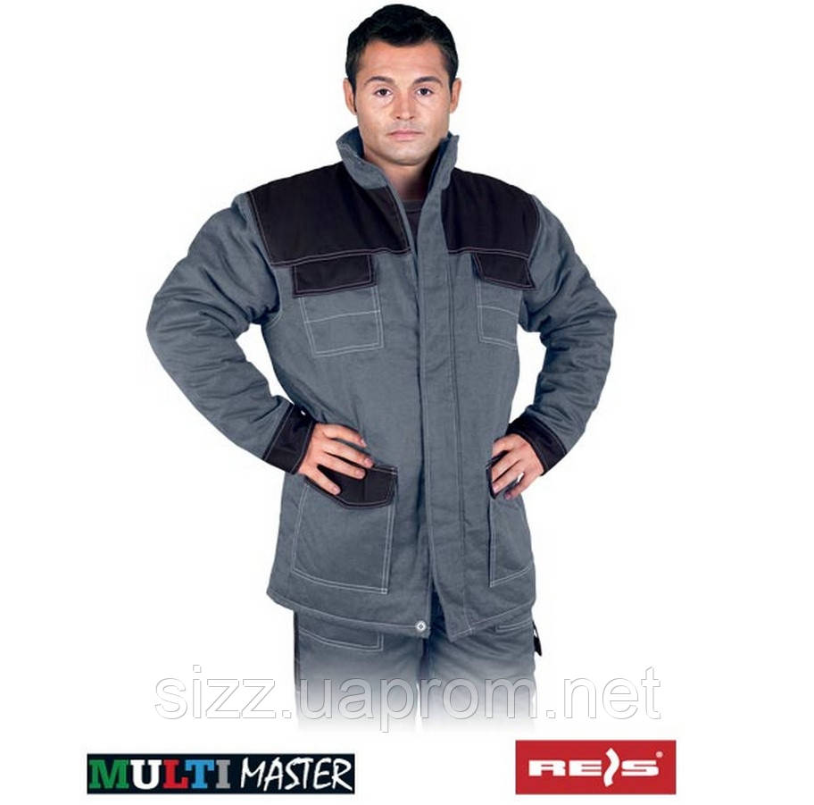 Куртка рабочая зимняя серая REIS Польша (рабочая утепленная куртка) MM