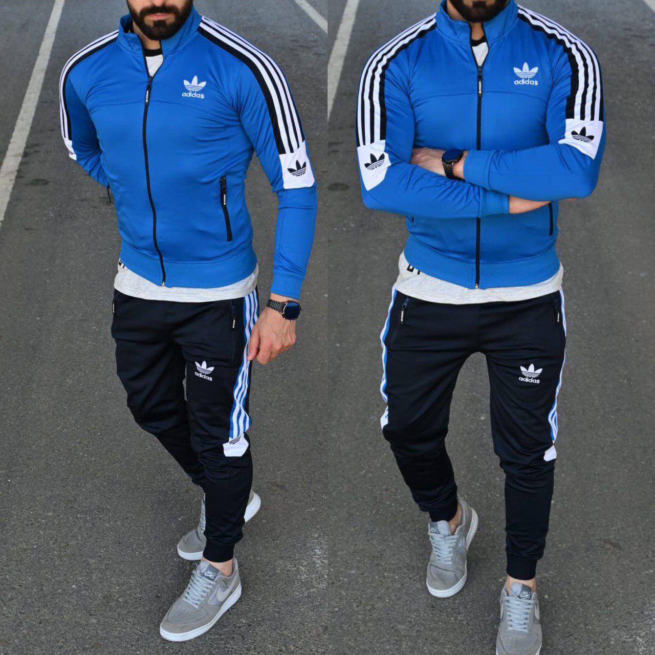 

Мужской спортивный костюм Adidas (blue and black)