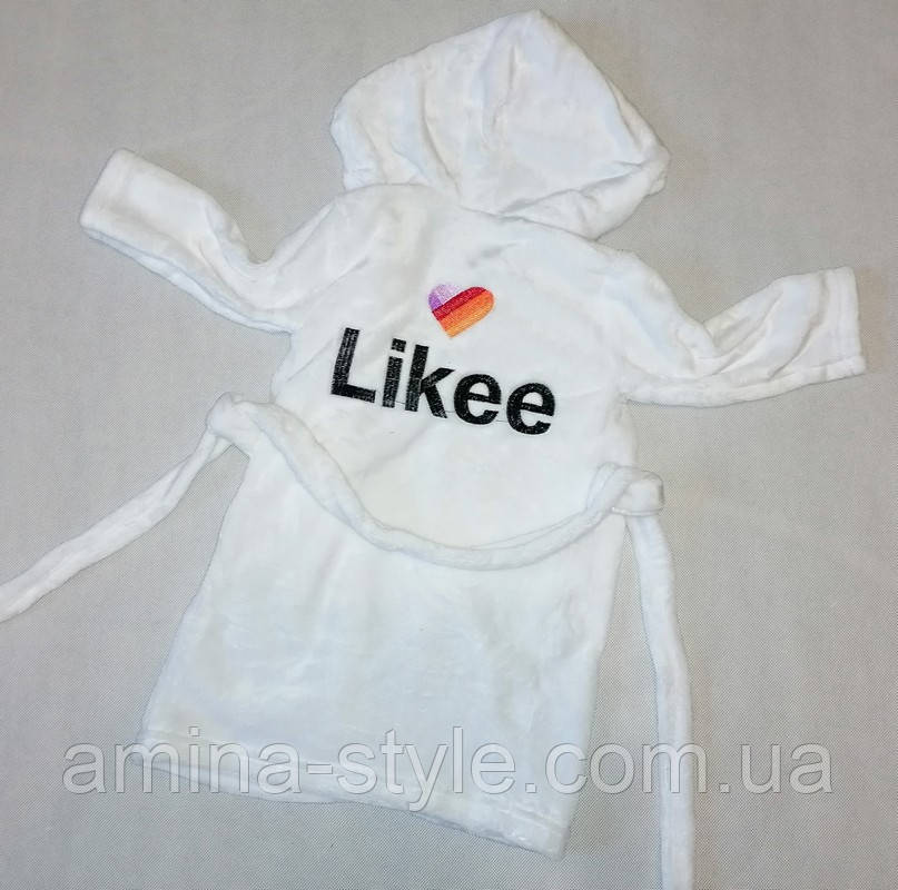 

Детский махровый халат "Likee" БЕЛЫЙ размер 52(26)