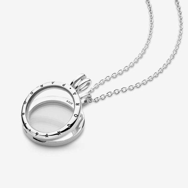 Серебряный медальон Pandora с сапфировым стеклом на цепочке 590529-60, цена  870 грн - Prom.ua (ID#1269967658)