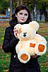 Плюшевий ведмедик Потап 50 см Персикового кольору, фото 3