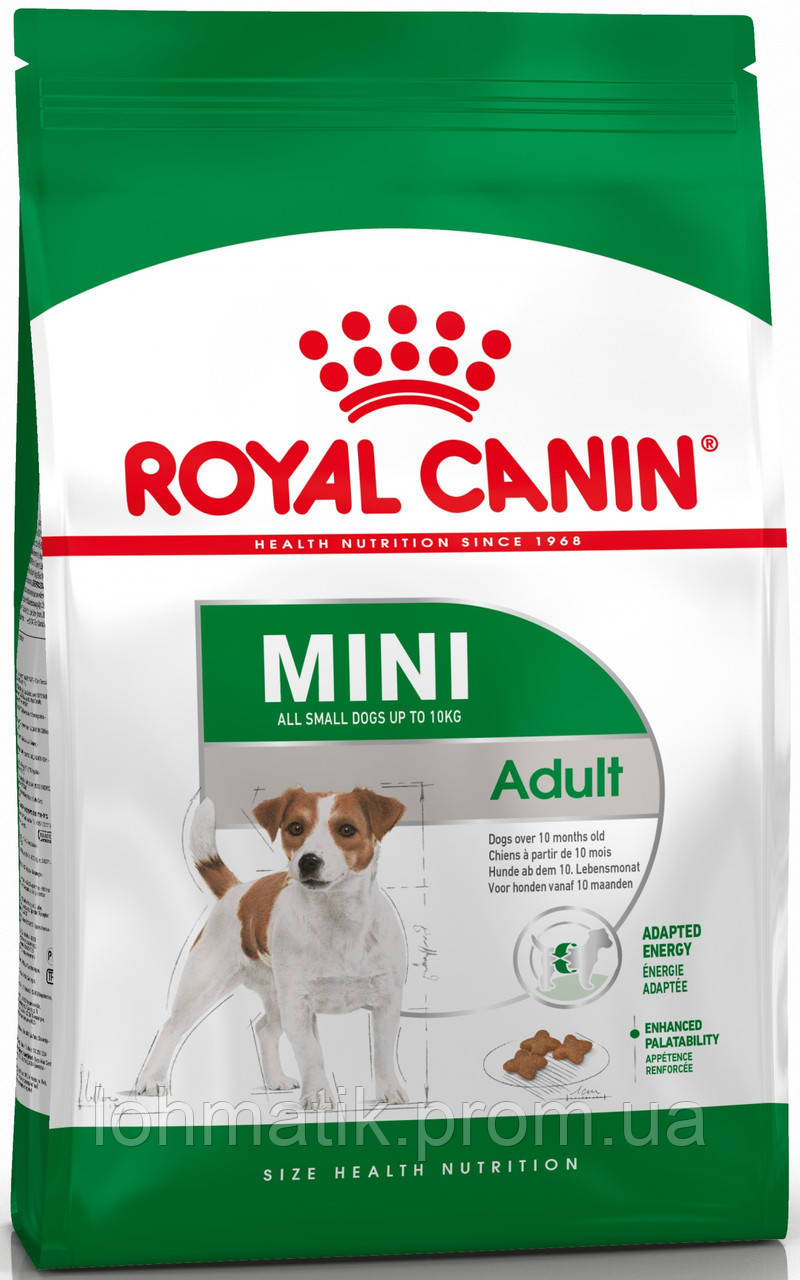 

Сухой корм Royal Canin Mini Adult для собак мелких пород старше 10 месяцев 800 г (3182550793124