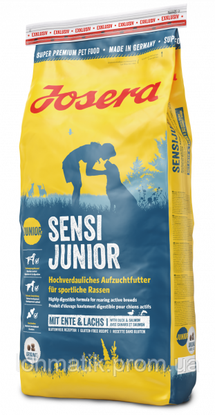 

Сухой корм для щенков Josera SensiJunior беззерновой с мясом птицы 15 кг (4032254741626