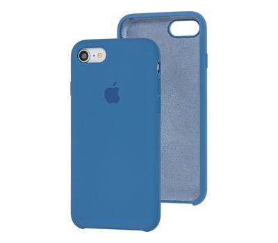 

Чехол для Apple iPhone 7 Silicone Case силиконовый с бархатом микрофиброй чохол на айфон 7 синий