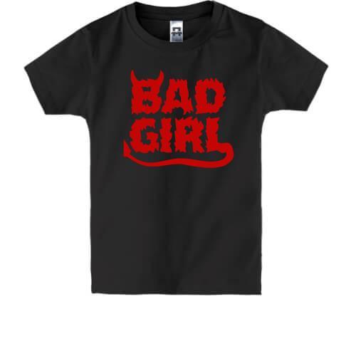 

Детская футболка Bad girl, Черный