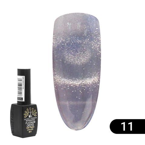 

Гель-лак кошачий глаз Platinum Cateye Global Fashion 8 мл №11 (серо-фиолетовый)