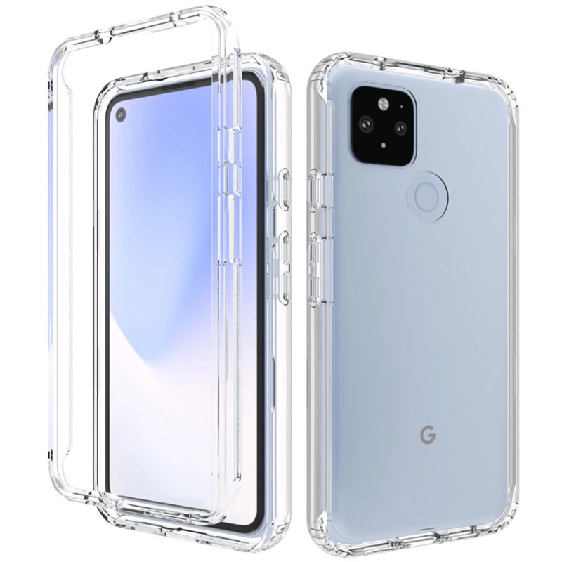 

Чехол TPU+PC Full Body с защитой 360 для Google Pixel 5, Прозрачный