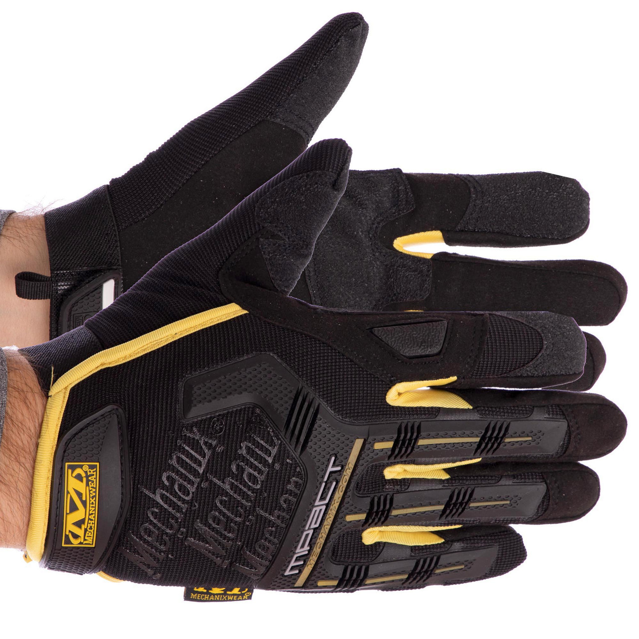 

Перчатки тактические с закрытыми пальцами MECHANIX черно-желтые BC-5629-BY L