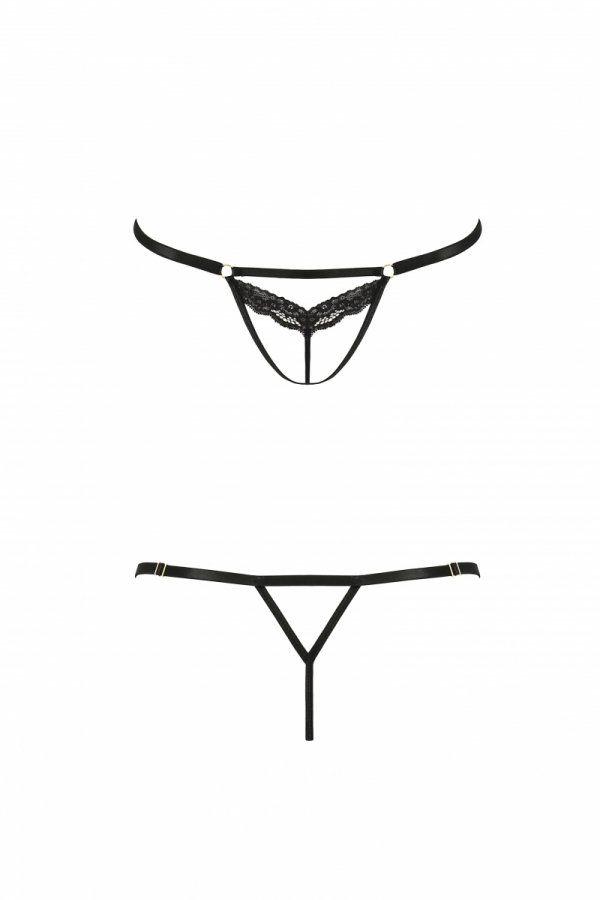 

Откровенные трусики-стрепы с кружевом SOLON THONG black L/XL - Passion Exclusive