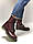 Зимові жіночі черевики Доктор Мартінс бордового кольору (Жіночі черевики Dr. Martens бордові на хутрі), фото 3